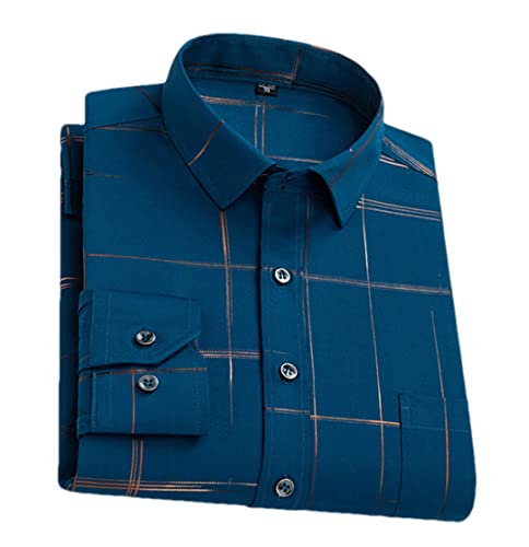 Chemise extensible homme style vacances manches longues avec poche taille XL