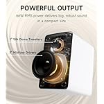 Edifier M60 Multimedia Speaker Bluetooth 5.3, 66W RMS, Hi-Res Audio & Hi-Res Wireless Audio, LDAC,3" Mid Bass & 1" Tweeter, USB-C & Aux Inputs, Compact Desktop Speaker - White - Image 3