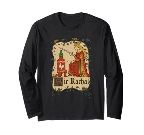 Sir Racha Knighted Bottle Sauce Chili piquante Manche Longue