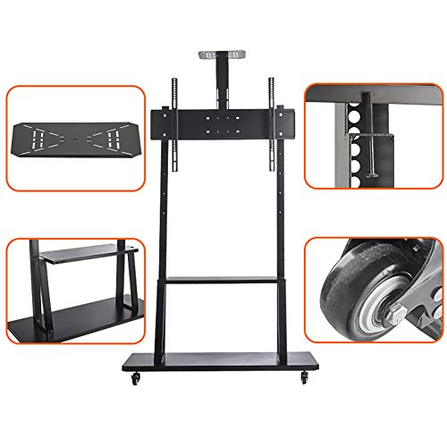 Soporte móvil para TV ajustable de altura con ruedas miniatura 4