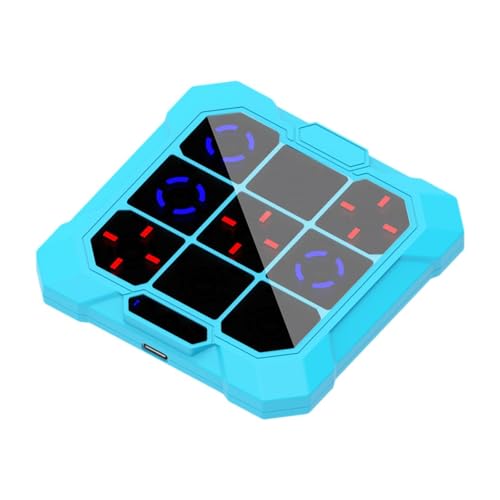 Oshhni Juguete de Aprendizaje Compacto y portátil, Consola electrónica de Juegos de Rompecabezas portátil para niños, Regalos de cumpleaños, Azul