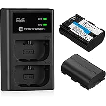 FirstPower LP-E6 LP-E6N Battery & Dual USB Charger for Canon EOS 5D Mark II III IV, 5DS, 5DS R, 6D, 6D Mark II, 7D, 7D Mark II, 60D, 70D, 80D, 90D, R, R5, C700, XC10, XC15
