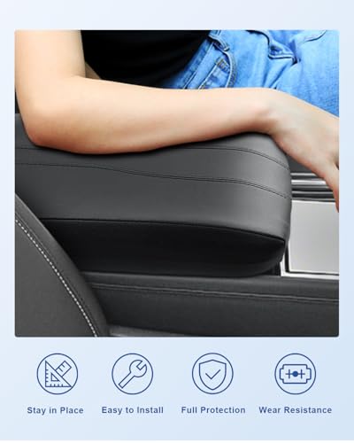 Image of CDEFG for 2024-2026 Chevy Traverse Center Console Cover for 2024 2025 2026 Chevrolet Traverse Accessories Armrest Cover Middle Console Pad Arm Rest Cushion Leather Cover