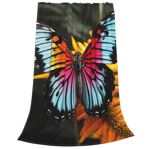 Couverture micro polaire papillon cadeau idéal pour maison et canapé - 3