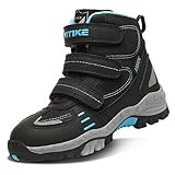 Dies ist ein Paar sehr warme Winterschuhe für Kinder Schneeschuhe Es hat eine rutschfeste Schnalle an den Sohlen, Jungs gehen Outdoor-Schuhe Wanderschuhe