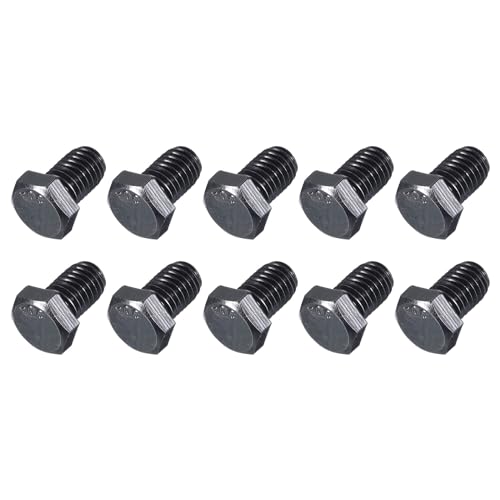Image of METALLIXITY Hex Head Bolts (3 /8-16 x 5 /8 inch 10Pcs), 304 Stainless Steel, Black Oxide