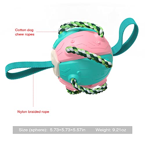 Hgkl Dog Toys, Dog Ball Interactive Dog Toys With Chew Ropes, Tug Of War Toys For Small Medium Dogs, Give Pet Fun To Chew, Chase And Fetch Pink Blue #TOP7