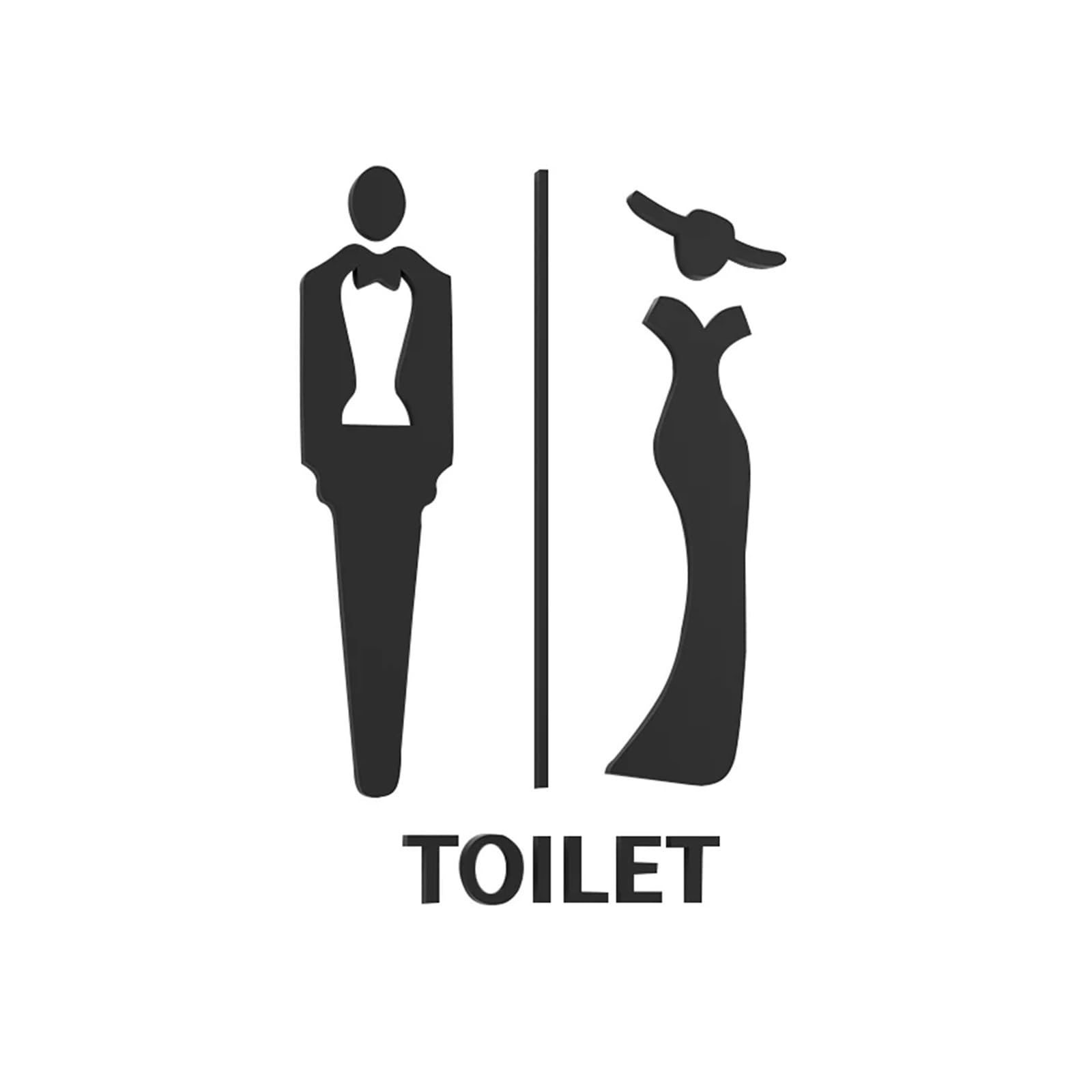 cartel baño Letrero de baño for hombres y mujeres.