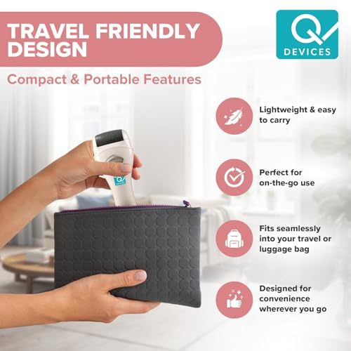 Image of Q DEVICES Electric Foot Callus Remover - Rechargeable Pedicure Tool with 2 Grinding Heads, Waterproof & Travel-Friendly Design for Smooth, Soft Feet