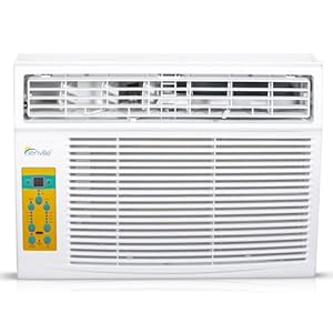 Senville 6,000 BTU Window Air Conditioner, Cools Up to 250 Sq. Ft., Easy to Use, Washable Filter