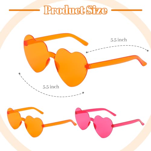 12 Pcs Pink Orange Party Sunglasses Bulk Bachelorette Sunglasses Plastic Orange Pink Summer Decorations for Women2