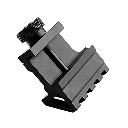 Gexgune 45 Grad Schiene Halterung, Aluminiumlegierung Sight Scope Offset Weber Rail Riser Mount mit Schraubenschlüssel