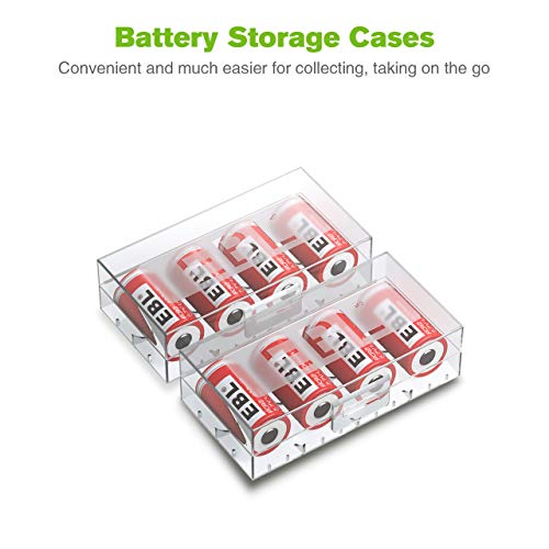Ebl Cr2 Rechargeable Batteries, 3.7V Lithium Rcr2 Photo Batteries 8 Pack With Rechargeable Battery Charger #TOP6