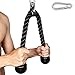 Fitness – Cuerda para Tríceps Cable de acoplamiento máquina cuerda de nailon con revestimiento de resistente con extremos de caucho macizo desplegable 27 pulgadas + mosquetón