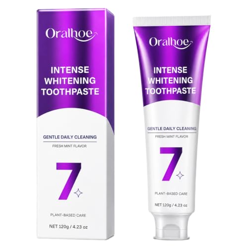 7-Pro Dentifrice blanchissant intensif, 6 probiotiques pour blanchiment des dents, haleine fraîche, gencives saines, formule douce pour des dents plus blanches et une haleine fraîche