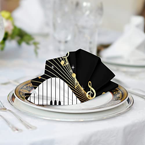Servilletas de Tela Piano Keyboard Set x6 20x20 pulg miniatura 2