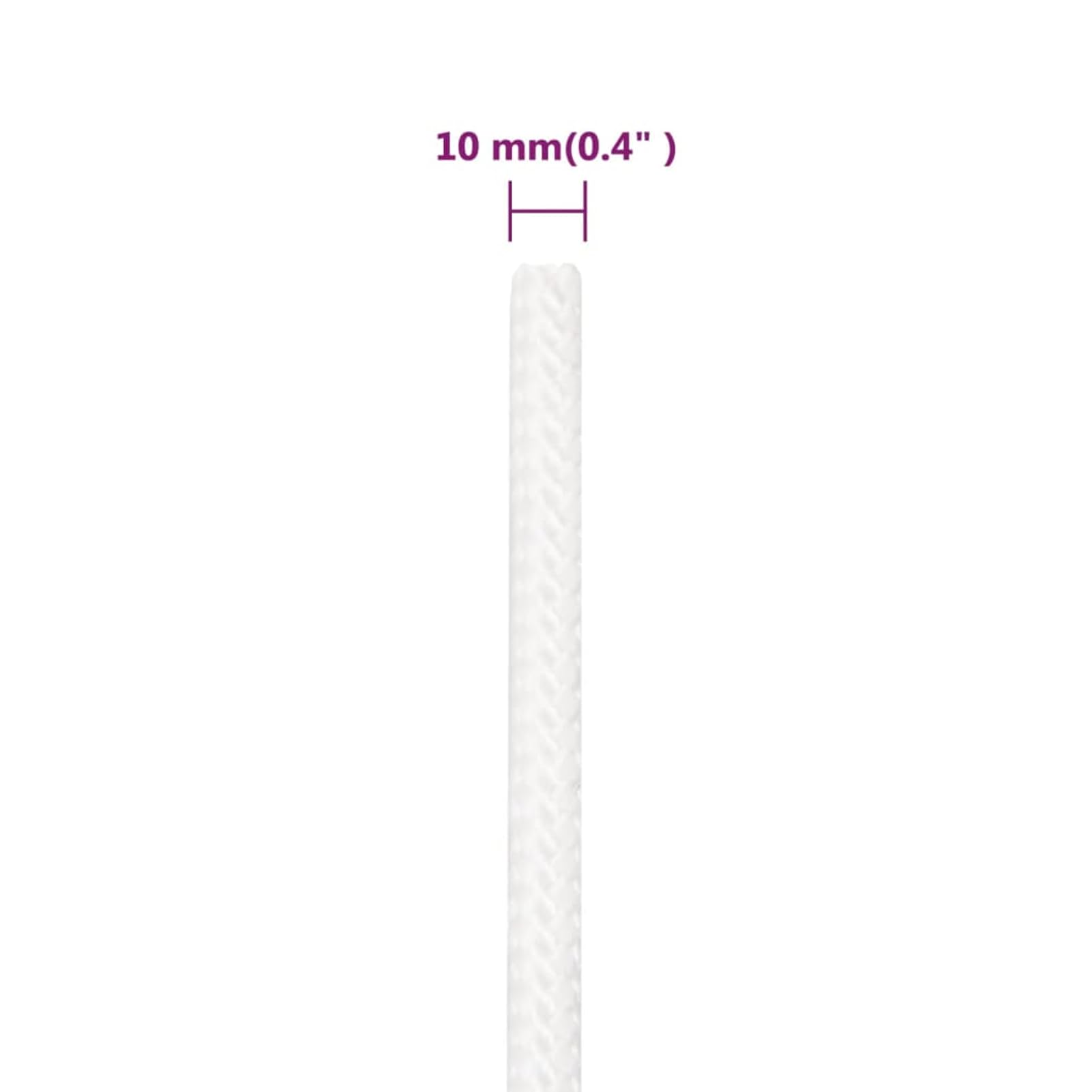 Corda per Barca Completamente Bianca 10 mm 50 m in Polipropilene