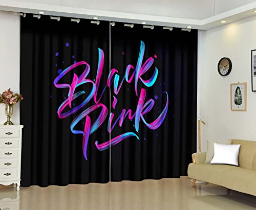 Rideaux Occultants,Rideau Occultant Décor Microfibre pour Chambre d'enfants Salon, 100% Polyester Multicolore Rideau A Oeillets Décoration