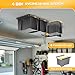 WALMANN Overhead Tote Storage Rails, Heavy Duty Garage Ceiling Bin Storage Rack Adjustable Garage Tote Slide Rail(5 Pack for 4 Bins, Bins Are Not Included)