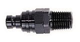 Jiffy-tite Quick Release Adapter, 3000 Series, Straight, 1/4 in NPT Male to Quick Release Plug, Valved, FKM Seal, Aluminum, Black Anodized, Each