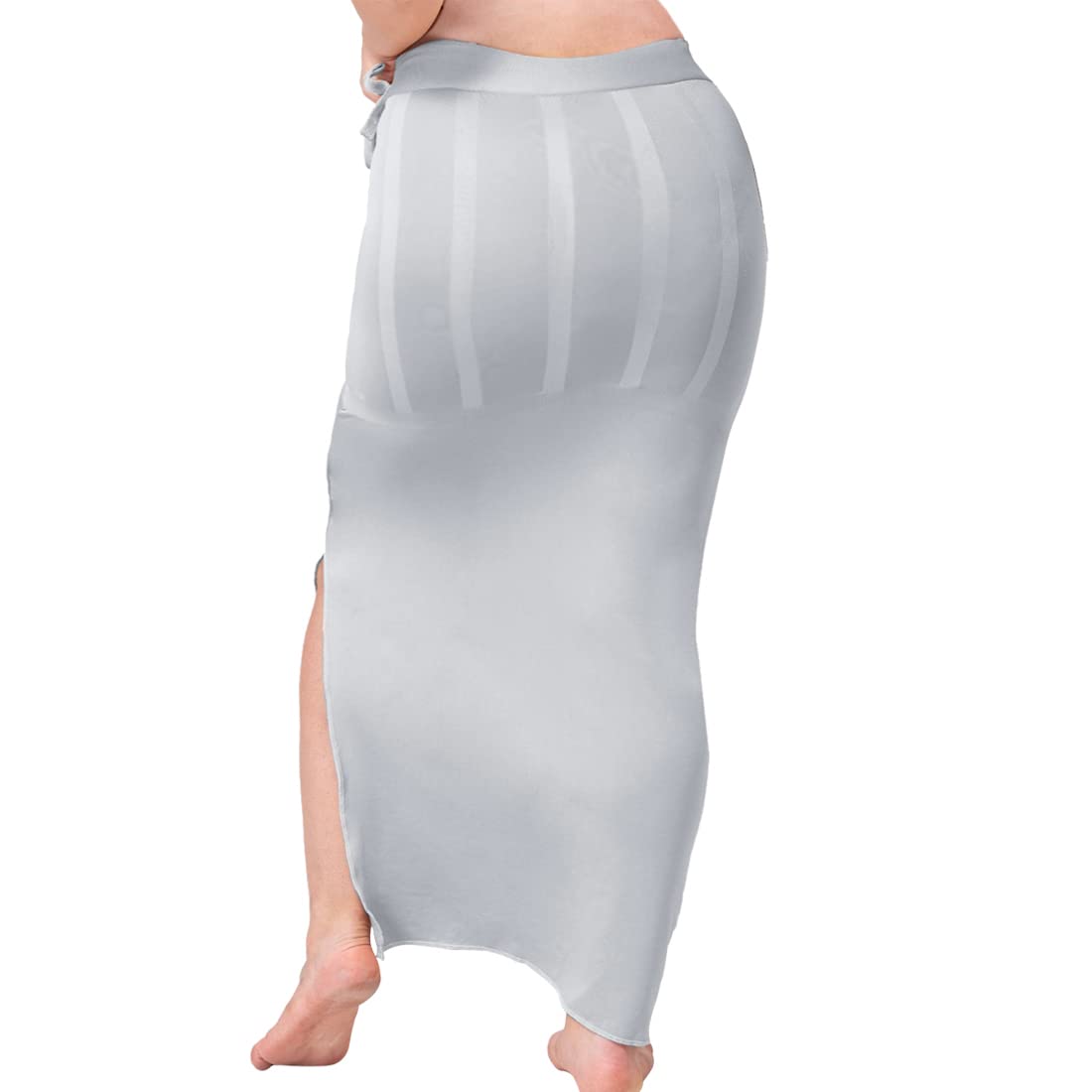 dermawear Women Blended Fabric Saree Shapewear Petticoat (Light Grey; 5XL) 2