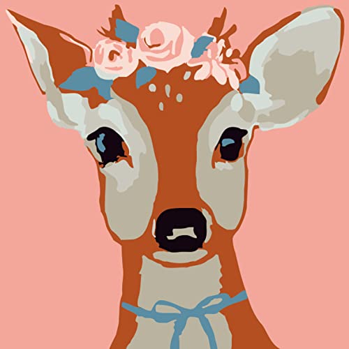Peinture au diamant 5D cerf rose kit complet anti stress maison