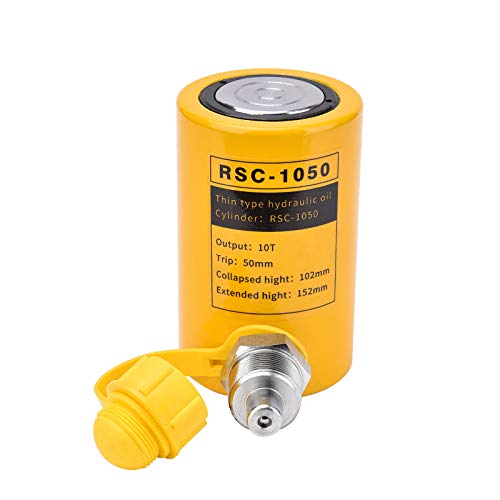 MMNZE 10T 0.43In Stroke Hydraulic Cylinder Jack, Stroke Single Acting Hydraulic Cylinder, Mini Portable Hydraulic Cylinder Industrial Lifting Jack (RSC-1050 10T 1.96Inch)