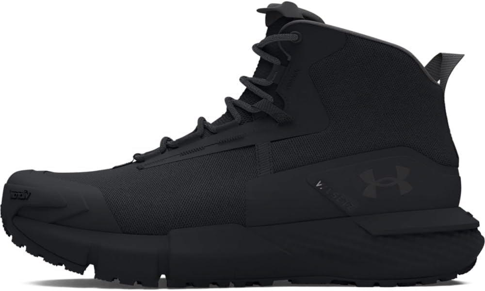 Under Armour Men's Charged Valsetz Mid, (001) Black/Black/Jet Gray, 10, US(Pack of 6)