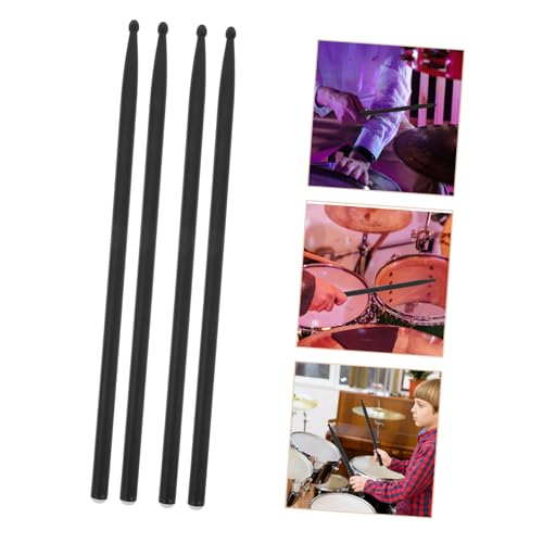 Toddmomy 4 baquetas ligeras para batería — Baquetas de percusión compactas para principiantes y músicos, fibra de carbono y material sintético, color negro miniatura 7