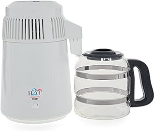 H2o Labs Best-In-Class Classic White Water Distiller with Glass Carafe, Porcelain Nozzle Insert and Most Effective VOC Removal