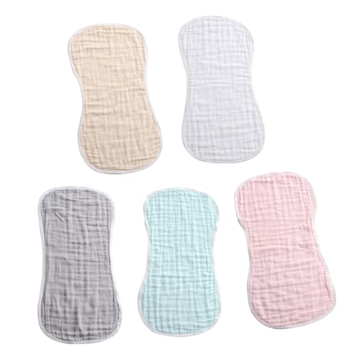 5Pcs Soft Absorbent Burp Cloths Cotton Feeding Rags for Newborns Protects Delicate Skin from Spit Up for Showers and Parents