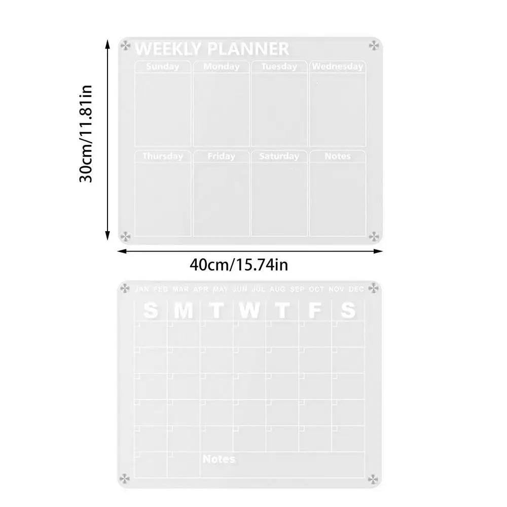 Calendrier hebdomadaire magnétique Calendrier de tableau blanc
