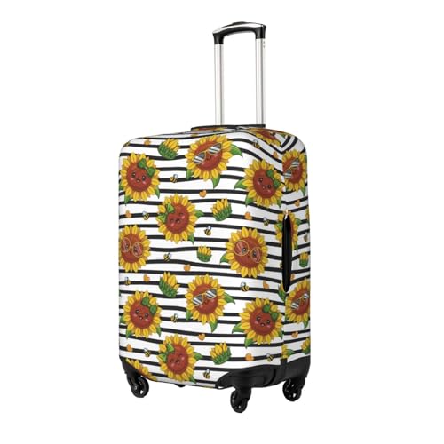 Sunflowers Expression Luggage Cover Protector Anti-Scratch Washable Fits 18-32 Inch Luggage-X-Large2