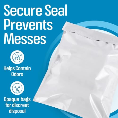 Image of I K IMPEX Diaper Disposal Pack of 400 Bags for Baby Adult Diaper Disposal Plastic Bags,Self-Adhesive Strips to Seal in Odours,Waterproof & Leak-Proof,Suitable for Elderly Nappy Care at Home and Travel