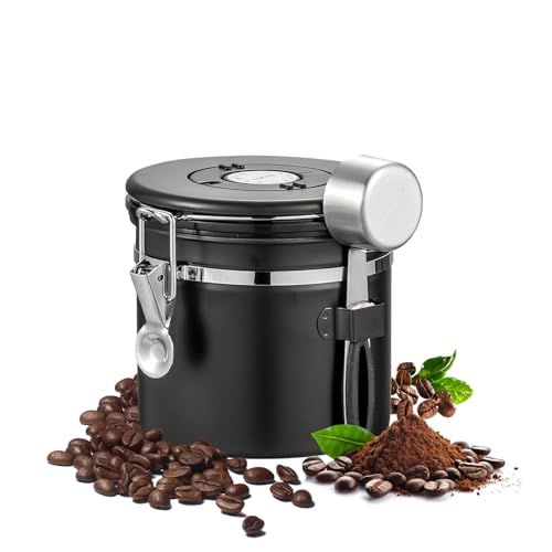 LAMLENT Airtight Coffee Container with Date Tracker & Spoon -