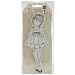 Prima Marketing Mixed Media Doll Cling Rubber Stamps, Doll with Ruffle Dress