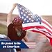 3x5 FT American Flags for Outside - Heavy Duty Polyester US Flag with Embroidered Stars & Sewn Stripes, Brass Grommets - Vibrant Outdoor USA Flags for All Weather