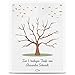 GRAVURZEILE Spersonalizowane płótno na komunię jako księga gości – odciski palców gości – rozmiar 30 x 40 – miejsce na 70 odcisków palców – wspaniały pomysł na prezent dla dziewczynek i chłopców, kolor chrzest