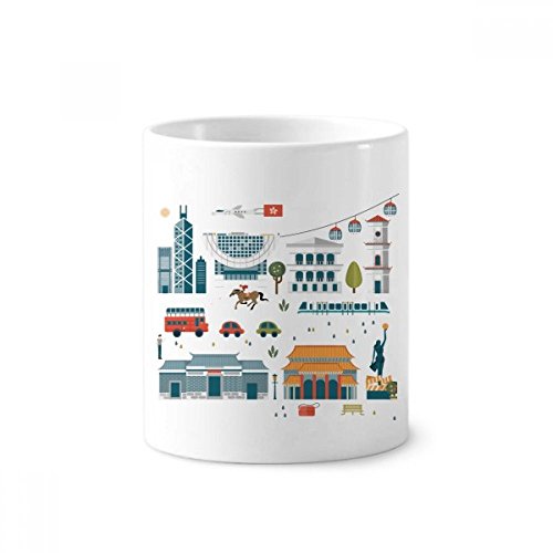 Mug Blanc Hong Kong précieux en céramique 350 ml polyvalent