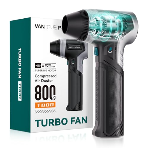 Electric Air Duster-（3 Times The Average Market Wind Force）, Super Power Cordless Duster, Rechargeable Brushless Motor Durable Blower, 3-Gear Adjustable for Keyboard, Car, House, Patio