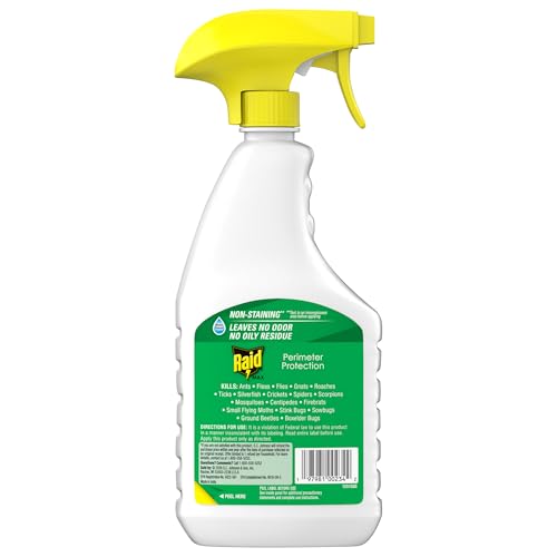 Image of Raid Outdoor Perimeter Protection Spray, Kills American Cockroaches & Argentine Ants for up to 18 Months, For Outdoor and Indoor Use, Water-Based, Easy-To-Use, Multipurpose Bug Barrier, 32 oz