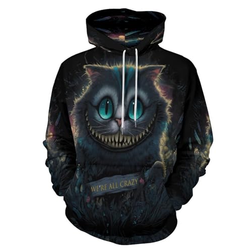Sweat à capuche homme chat pour rompre la monotonie des vêtements sombres avec humour créatif