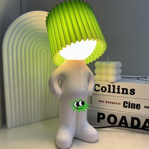 nnOuOnn Willy Night Lamp, Little Shy Man Desk Lamps, Funny Bedside Lamps Home Decoration Novelty White Elephant Gifts for Adults Creative Weiner Bedside Light Valentines Day Gifts (Green)
