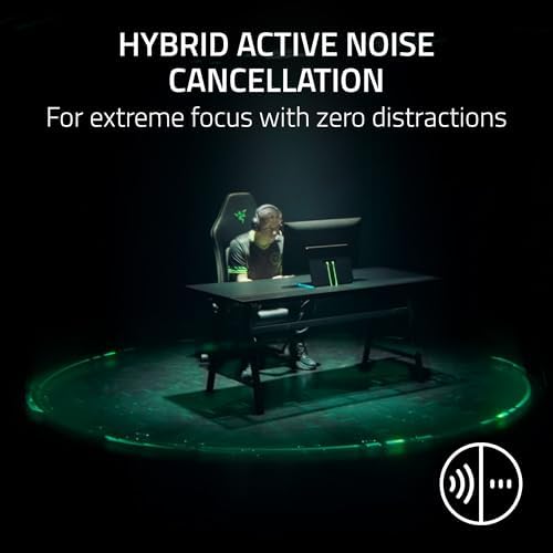 Razer BlackShark V3 Pro Wireless ANC Gaming Headset for PS5: Full Band Mic - 50mm Drivers - 2.4 GHz, Bluetooth, 3.5mm - Works with PC, Mac, Nintendo Switch, Smartphone - Long Battery Life - Black - 4
