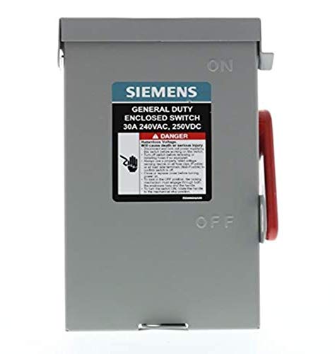 SIEMENS 3P 30A 240V General Duty Safety Switch Indoor, Fusible