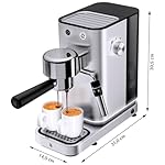 WMF Lumero Espressomaschine Siebträger 1400 Watt, Siebträgermaschine, 3 Einsätzen, für 1-2 Tassen Espresso, auch für Pads, 15 bar, Tassenabstellfläche, Milchaufschäumdüse, edelstahl matt – Bild 5