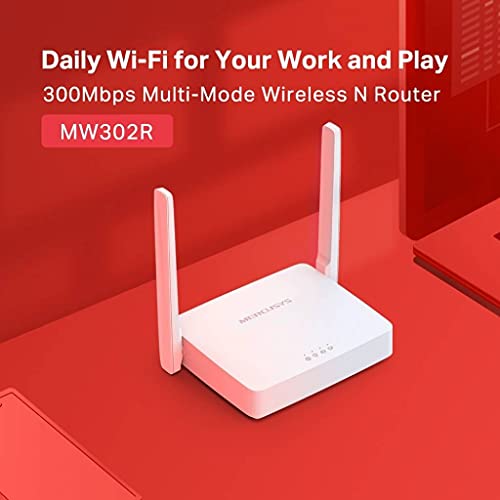 Image of MERCUSYS 300Mbps Multi-Mode Wireless N Router MW302R N300 Wireless Wi Fi Router MW302R