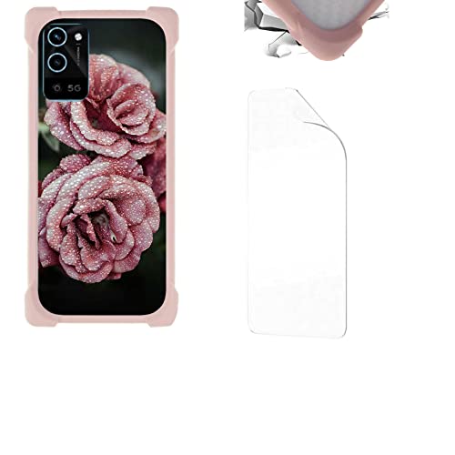 Aroepurt Custodia per Oppo A56 5g Custodia Case Cover Backplane per PC + Cornice Morbida in Silicone KA-HEI12