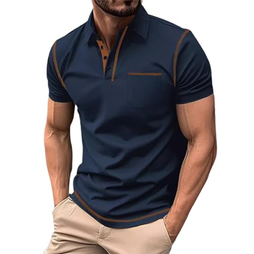 Polo homme anti-transpiration col léger t-shirt basique été confortable L