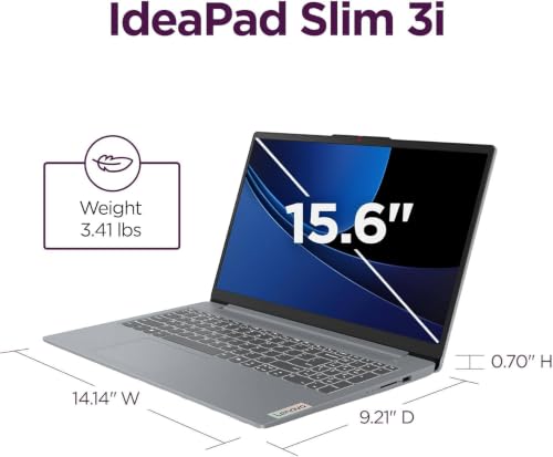 Image of Lenovo IdeaPad Slim 3 15.6 inch FHD Laptop, Intel Core i3-N355 8-Core Processor, 8GB DDR5 RAM, 128GB SSD, Wi-Fi 6, Windows 11, for Business, Students & Everyday Use